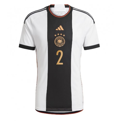 Germany Antonio Rudiger #2 Replica Home Stadium Shirt World Cup 2022 Short Sleeve